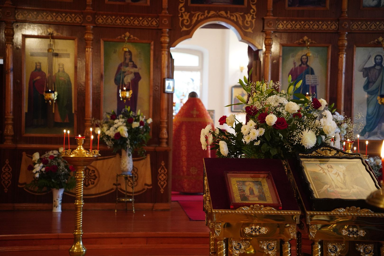 Пасха, богослужение, литургия, Рошаль, скорбященский храм,