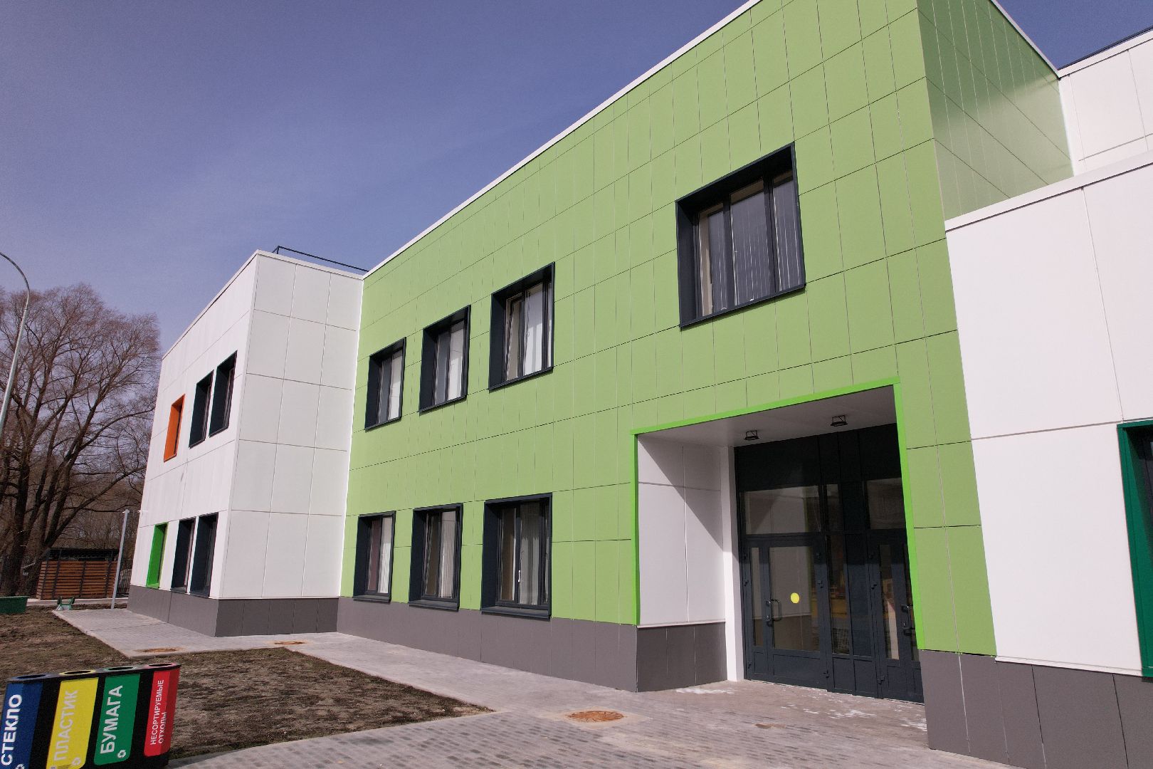 видео с коптера, волоколамск, детский сад,