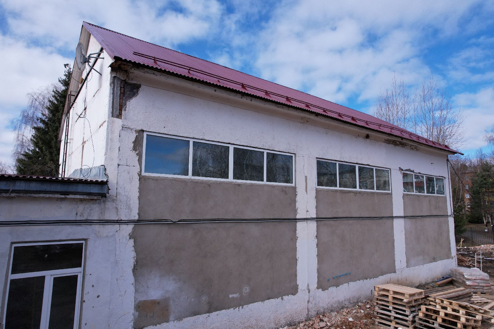 видео с коптера, истра, школа,