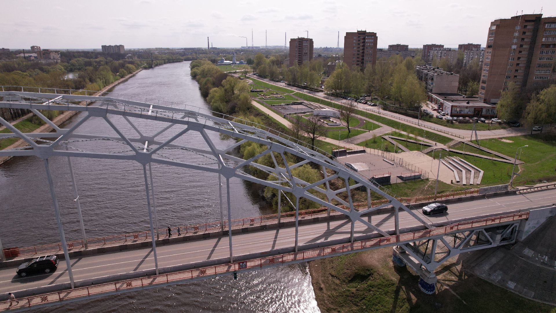 Воскресенск, видео с коптера, парк,