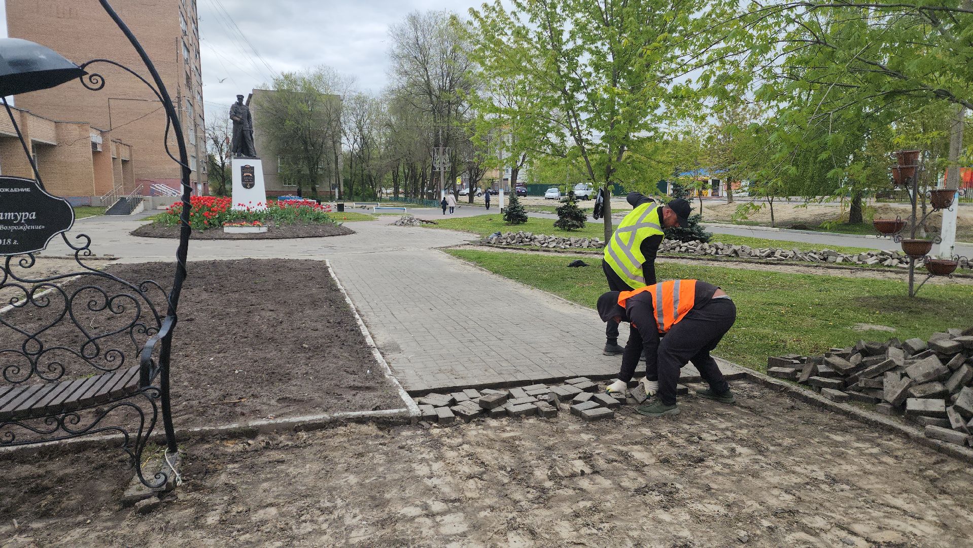 И И Борзов, шатура, ремонт памятника, ремонт памятника вов, маршал Борзов,