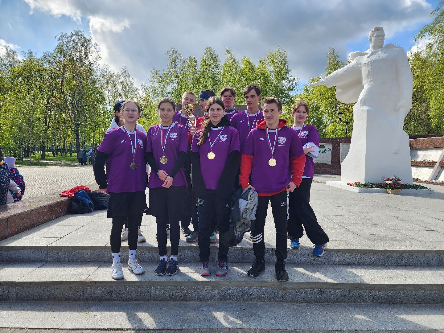 легкоатлетическая эстафета, День Победы, забег, Старая Купавна, Богородский городской округ,