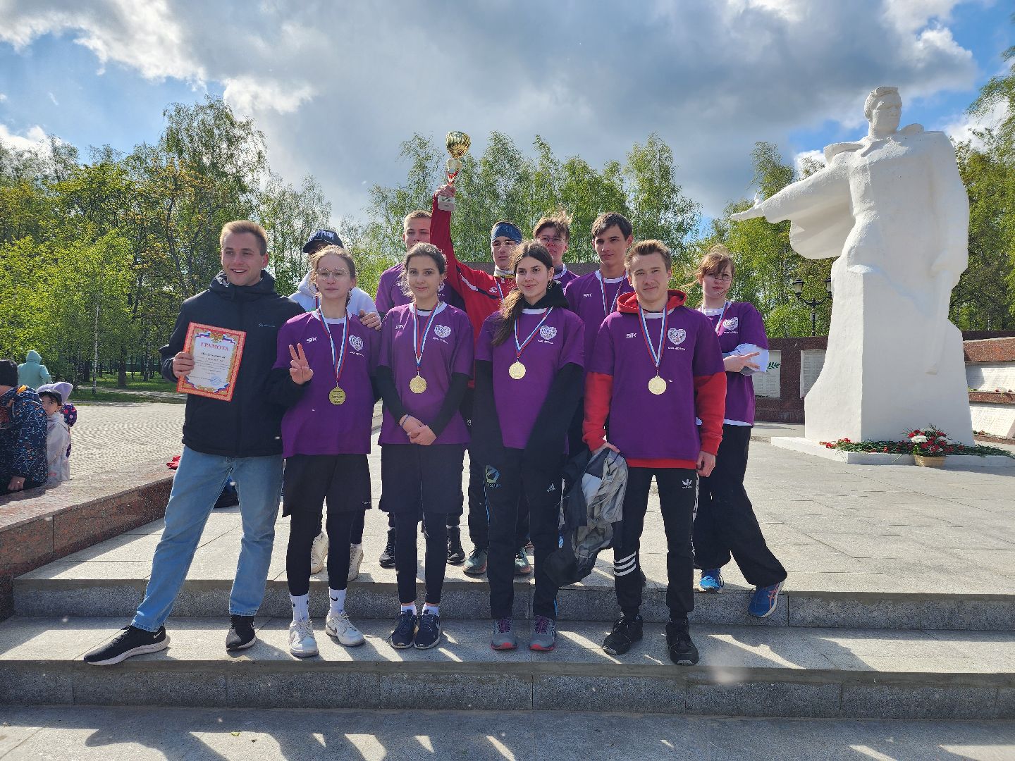 легкоатлетическая эстафета, День Победы, забег, Старая Купавна, Богородский городской округ,