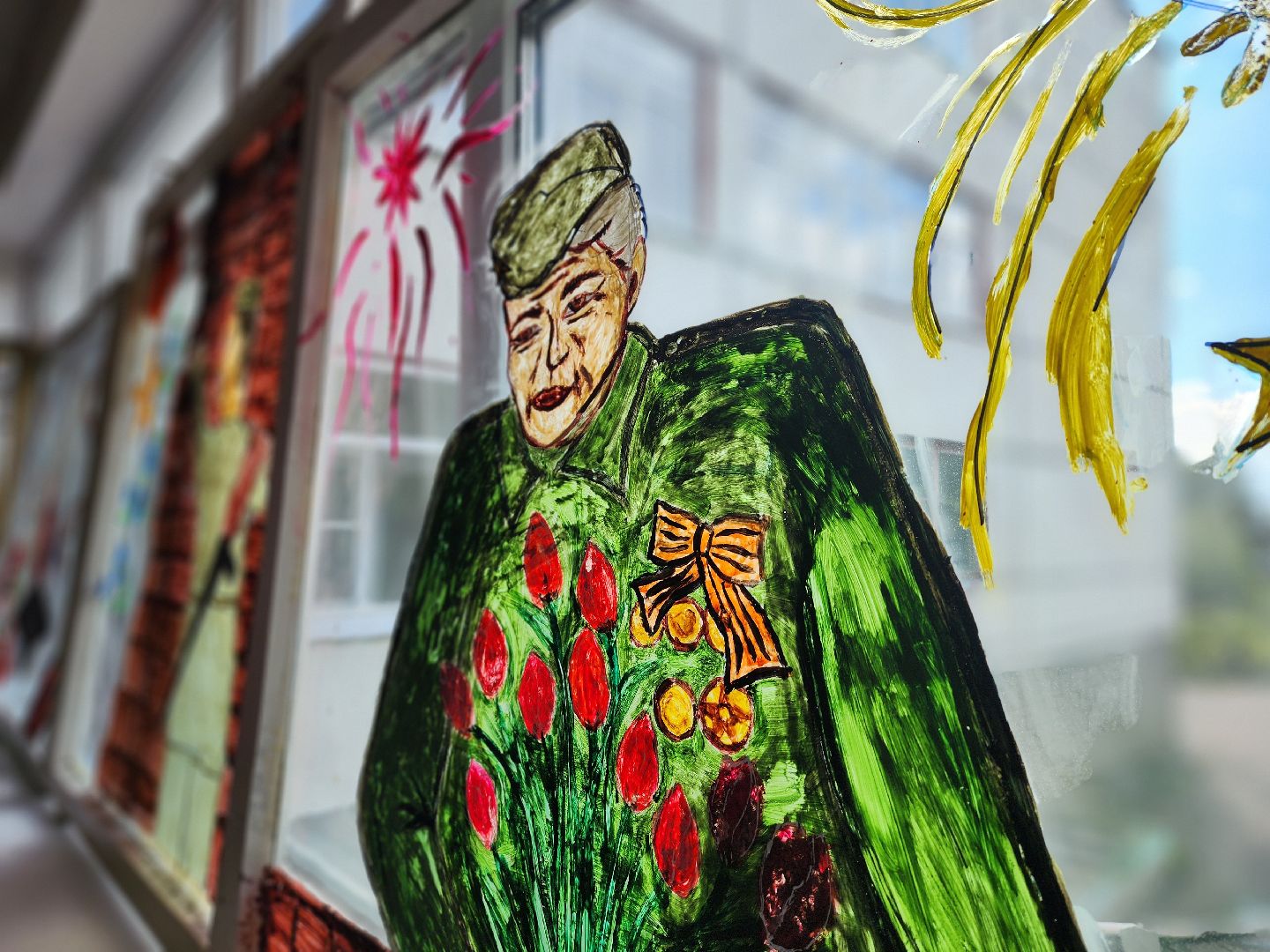 воскресенск, окна победы, школа, день победы, 9 мая, великая отечественная война,