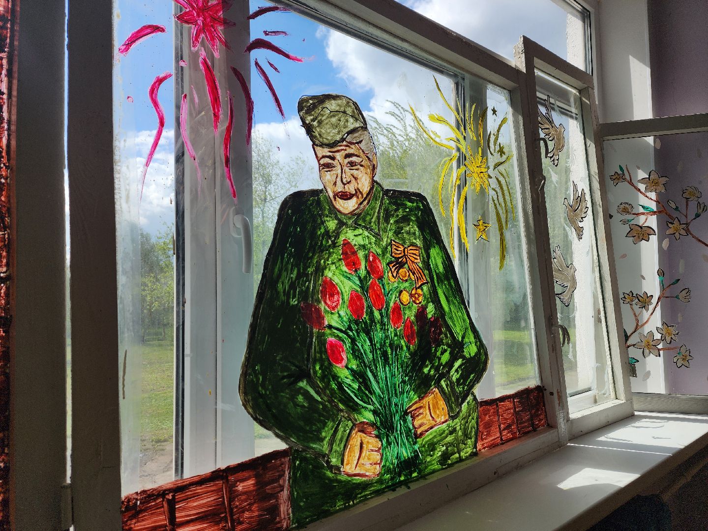 воскресенск, окна победы, школа, день победы, 9 мая, великая отечественная война,