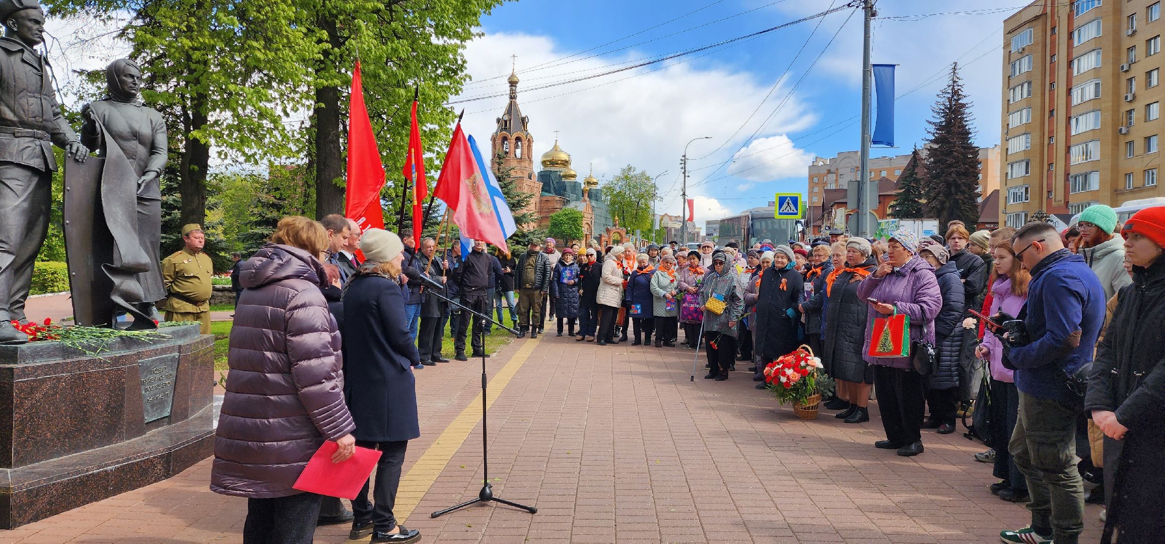 раменское, общество, памятник труженикам тыла, памятное мероприятие в какнун великой победы,