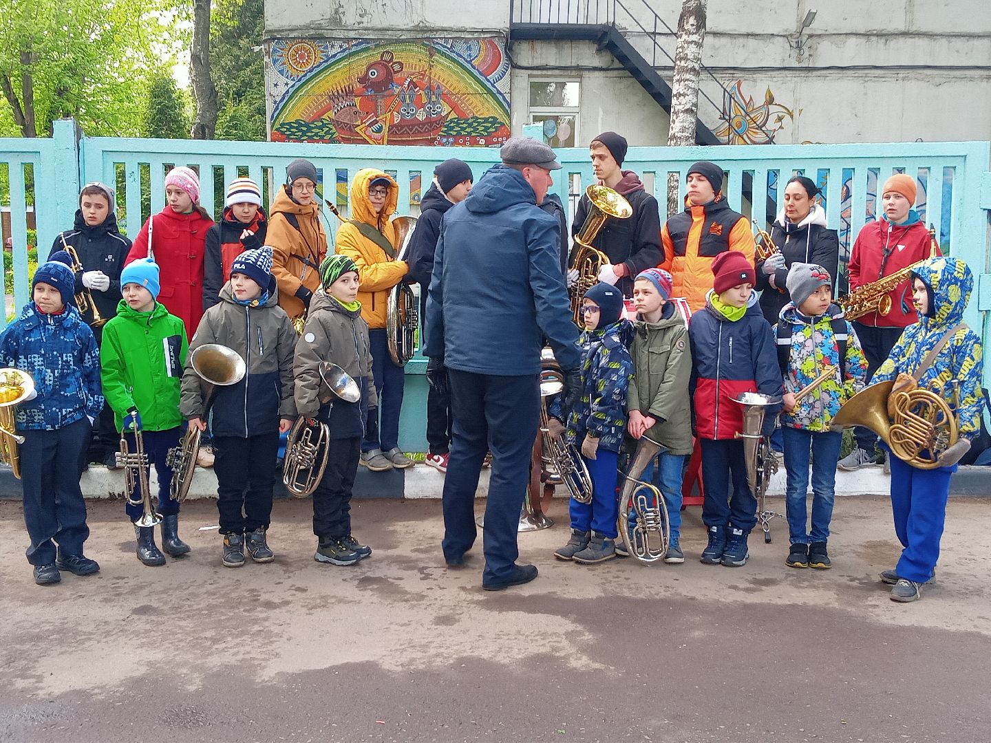 Балашиха, Подмосковье, День Победы, ветераны вов, детский духовой оркестр,