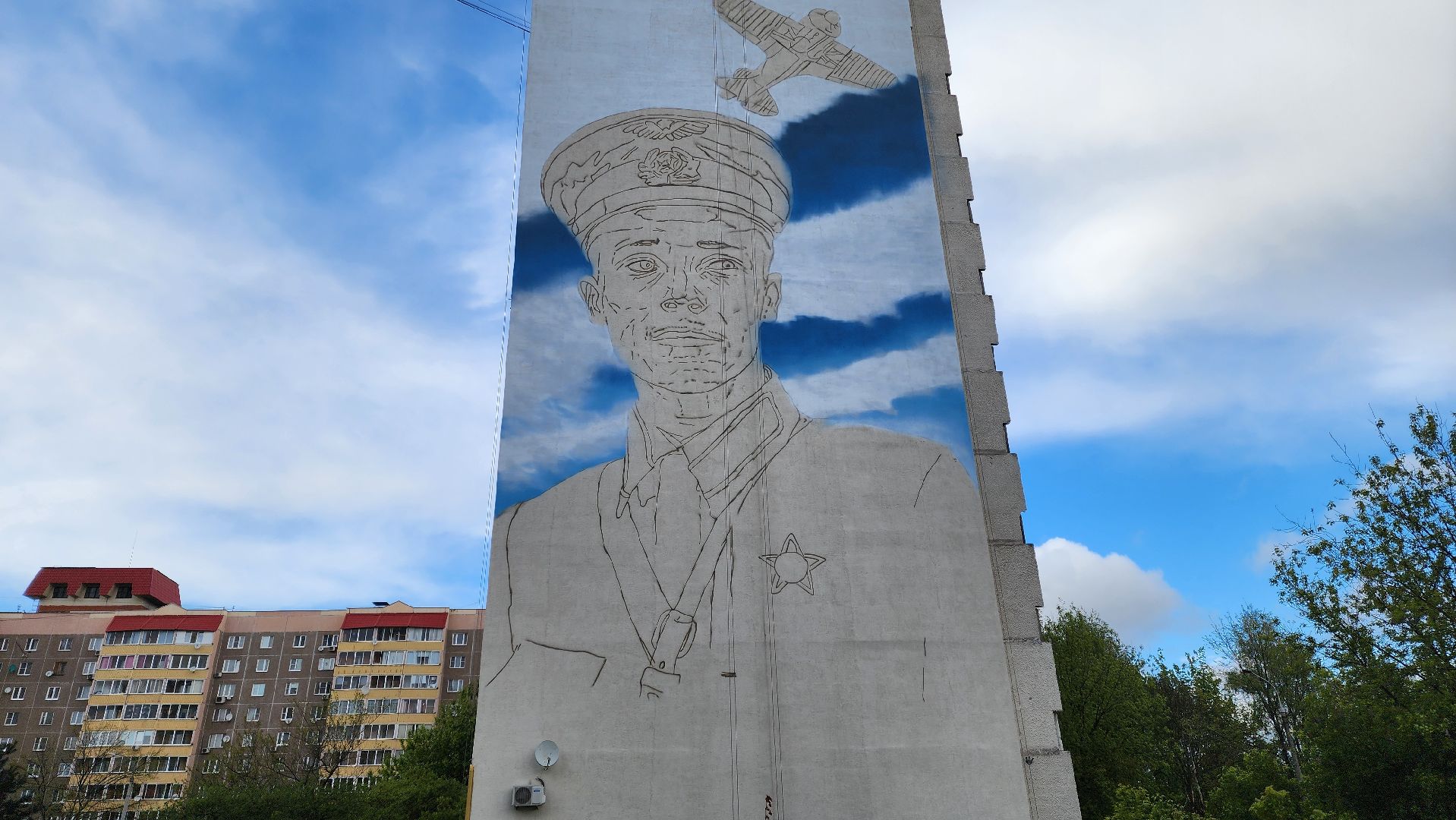 Подольск, Мурал, Художник, Виктор Талалихин,