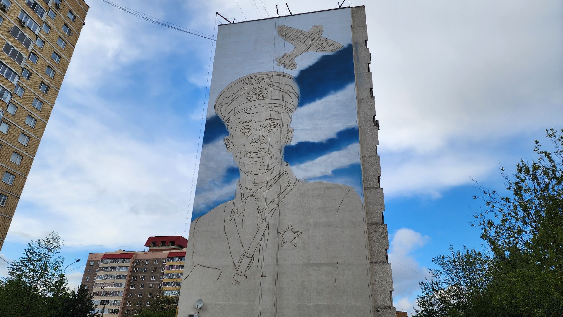 Подольск, Мурал, Художник, Виктор Талалихин,