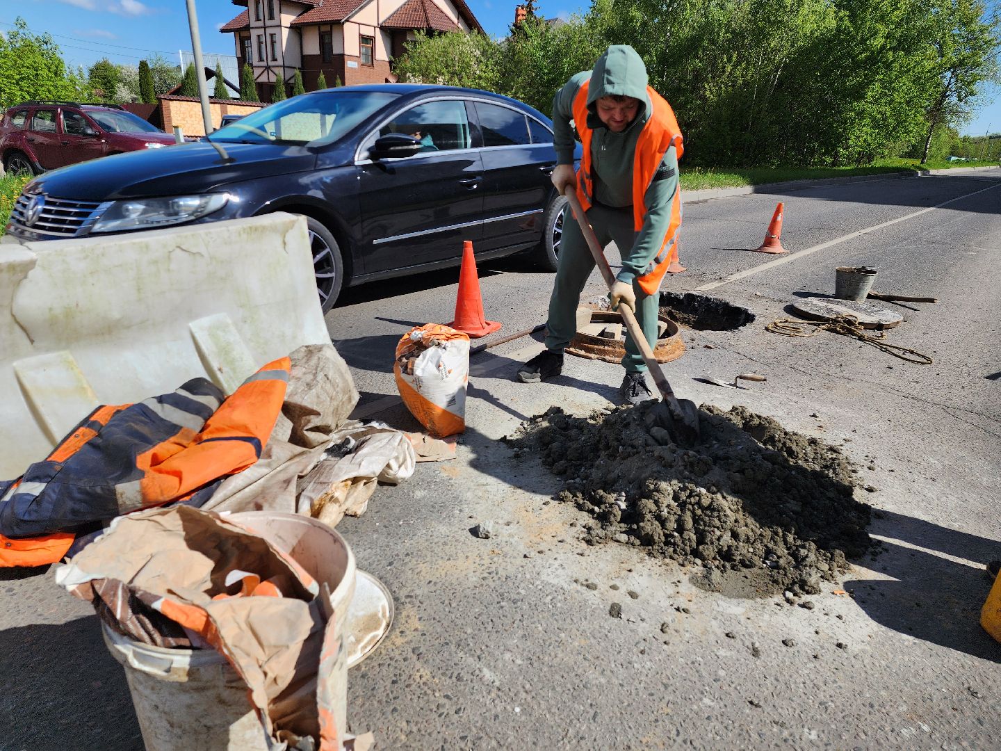 серпухов, подмосковье, ремонт дороги, ремонт,