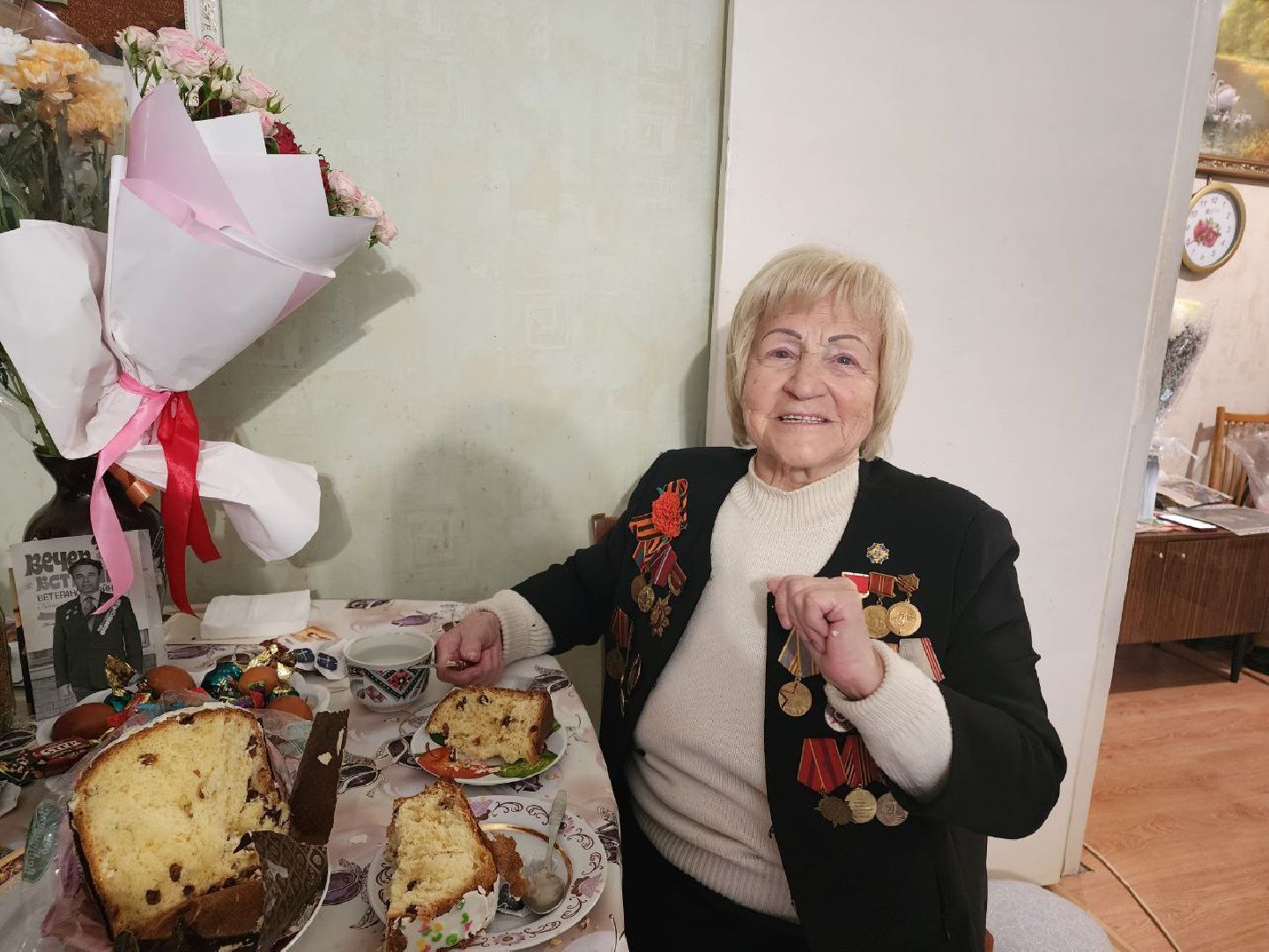 чехов, день победы, ветеран вов, школьники, поздравления, 9 мая, великая отечественная война,