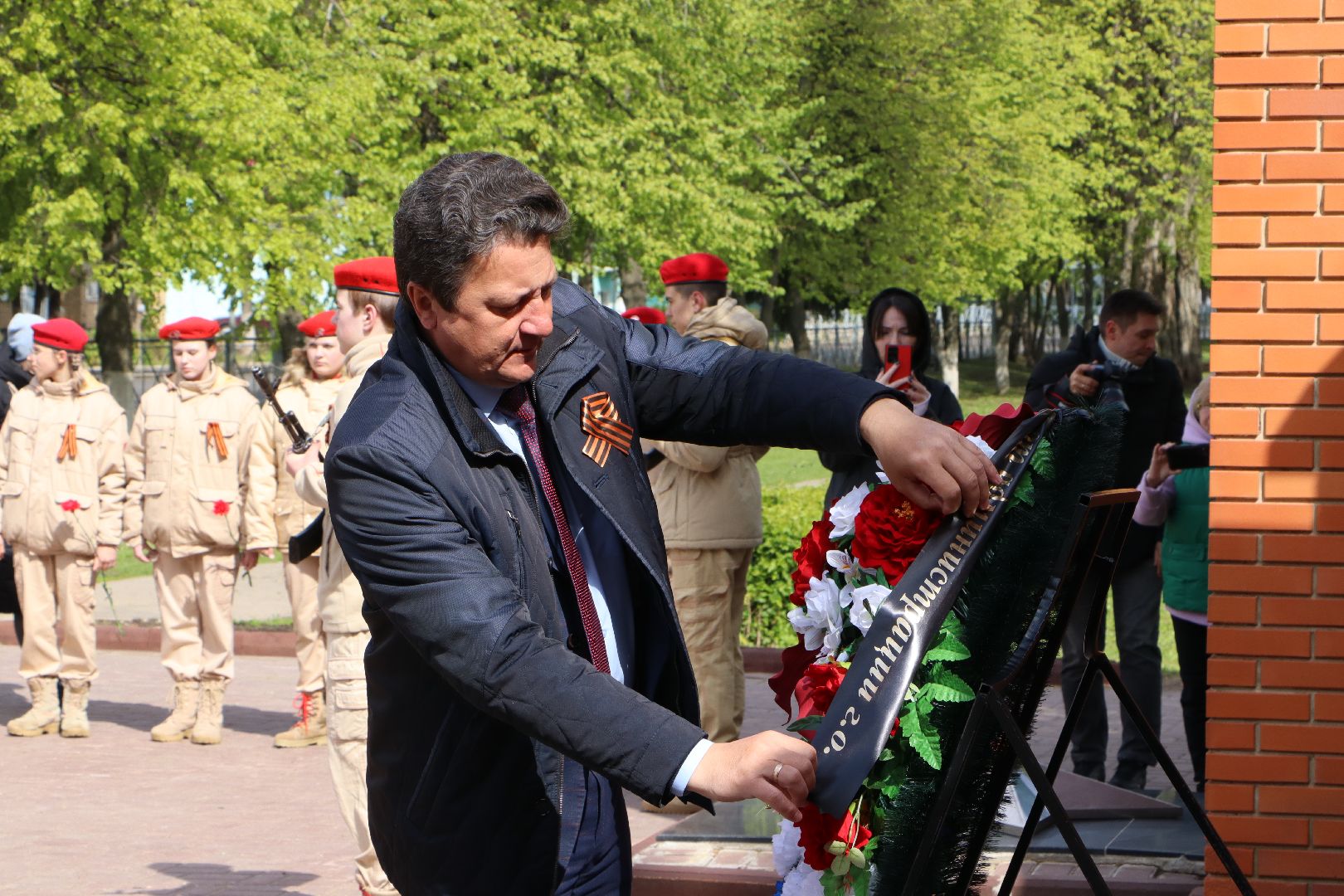 День Победы, 9 мая, Серебряные Пруды, Дмитриевский, возложение, глава, глава городского округа,