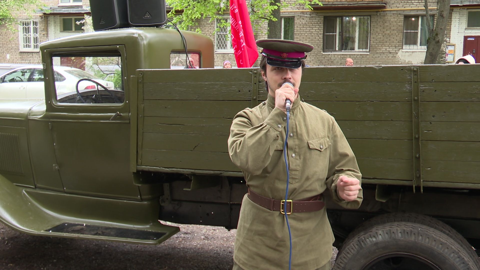 Реутов, день победы, праздник со слезами на глазах, парад у дома ветерана, я помню, я горжусь,ветераны войны,