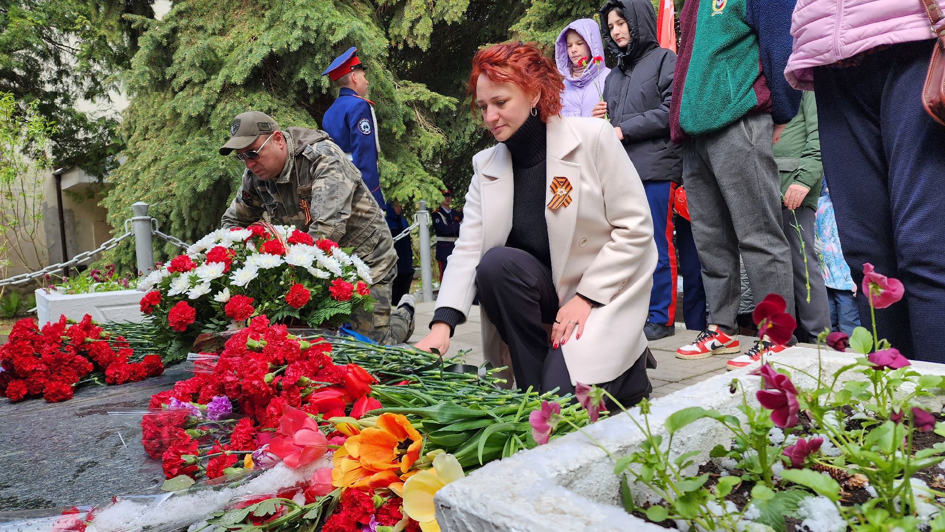 ЦВПВ, Микрорайон Западный, Домодедово, Подмосковье, День Победы, Митинг, 9 мая, Возложение цветов,