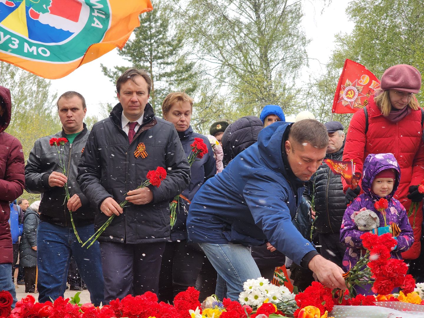 Дубна, День Победы, Возложение цветов, Парк Авиастроителей,