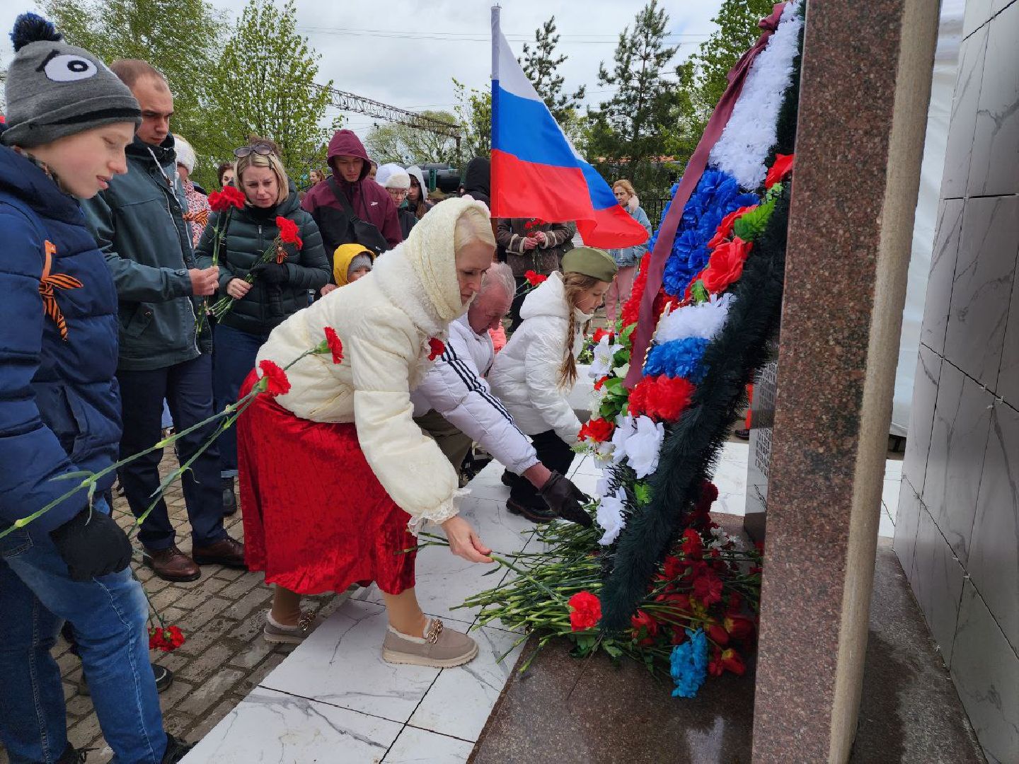 чехов, день победы, школьники, возложение цветов, ветераны, 9 мая, великая отечественная война,