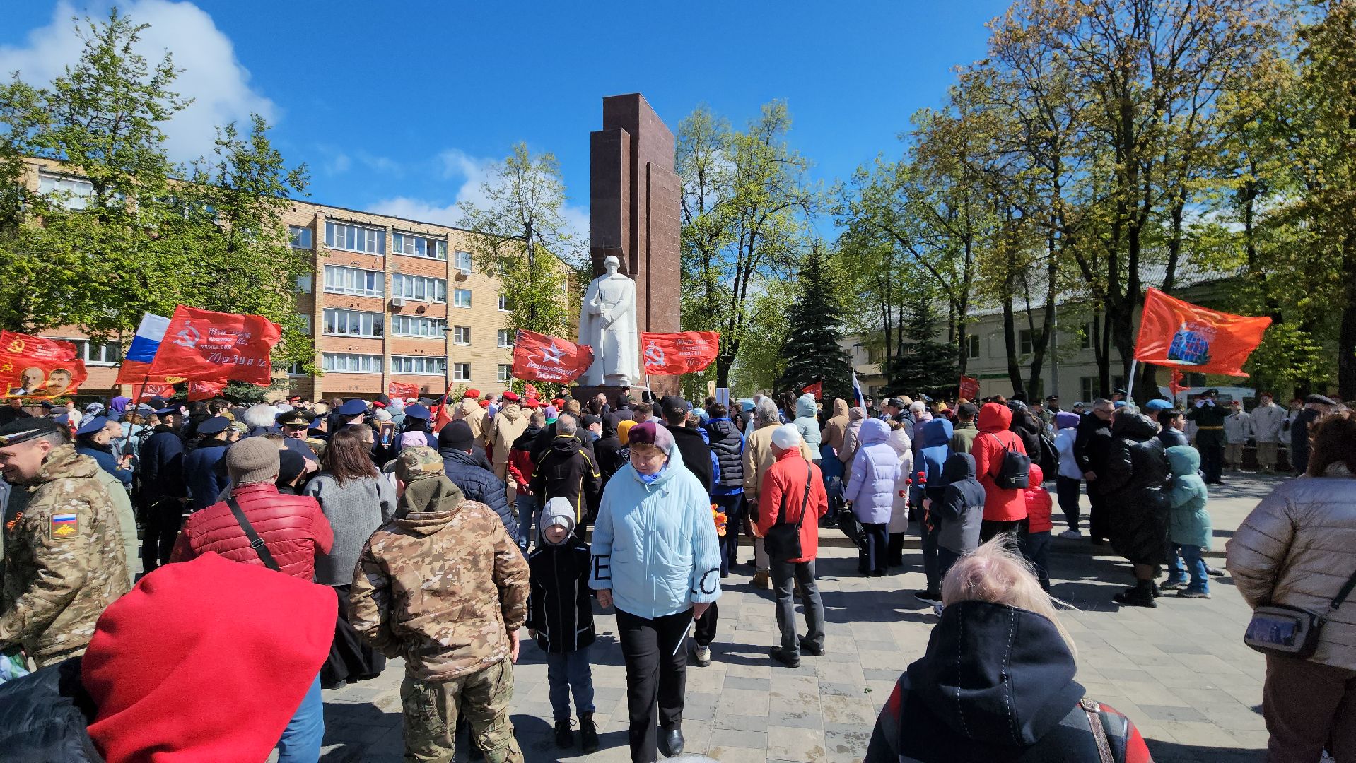 Егорьевск, 9 мая, митинг, вечный огонь, венки, цветы,