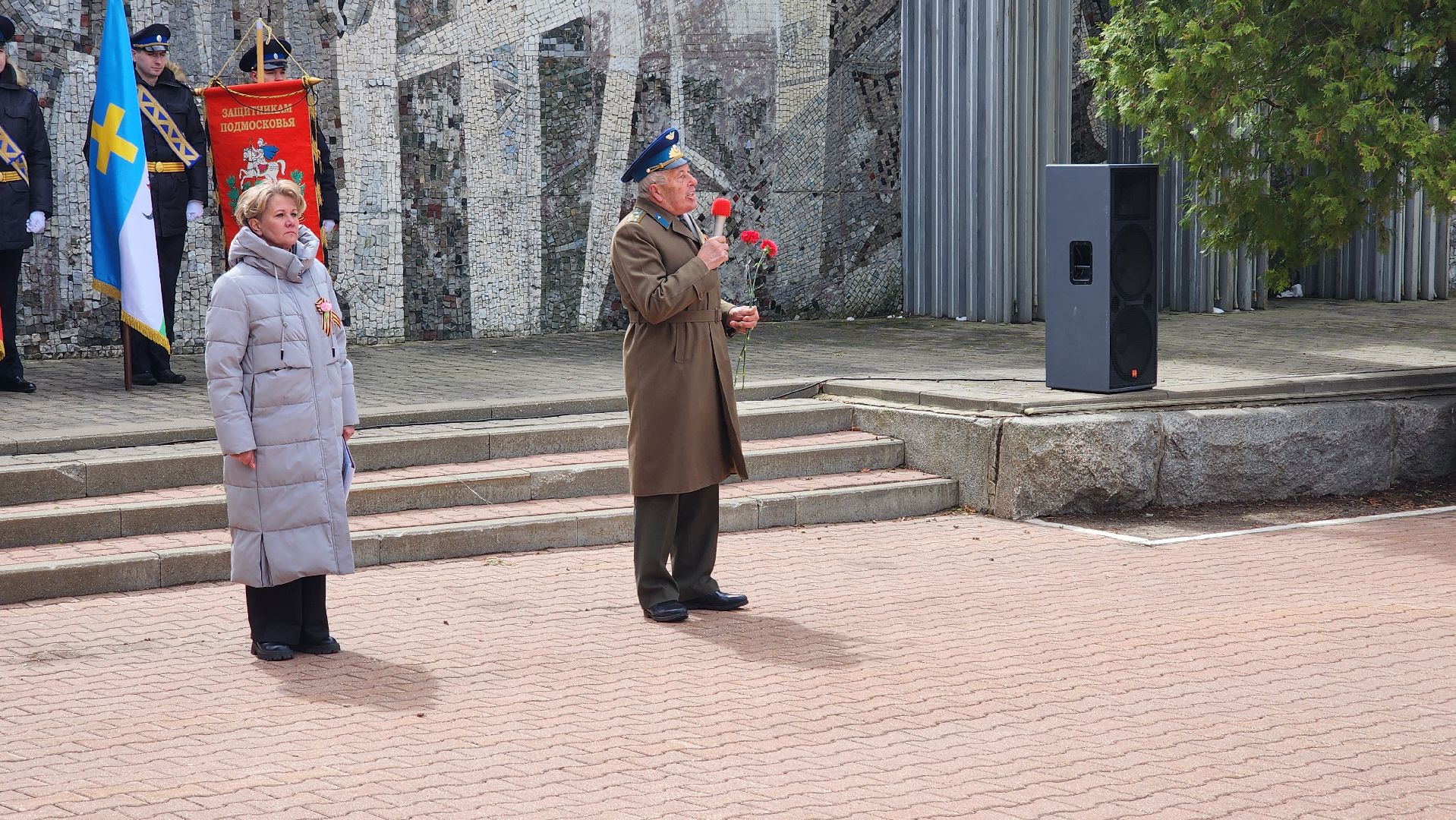 кашира, день победы, 9 мая, зендиково, стела, митинг, возложение цветов,