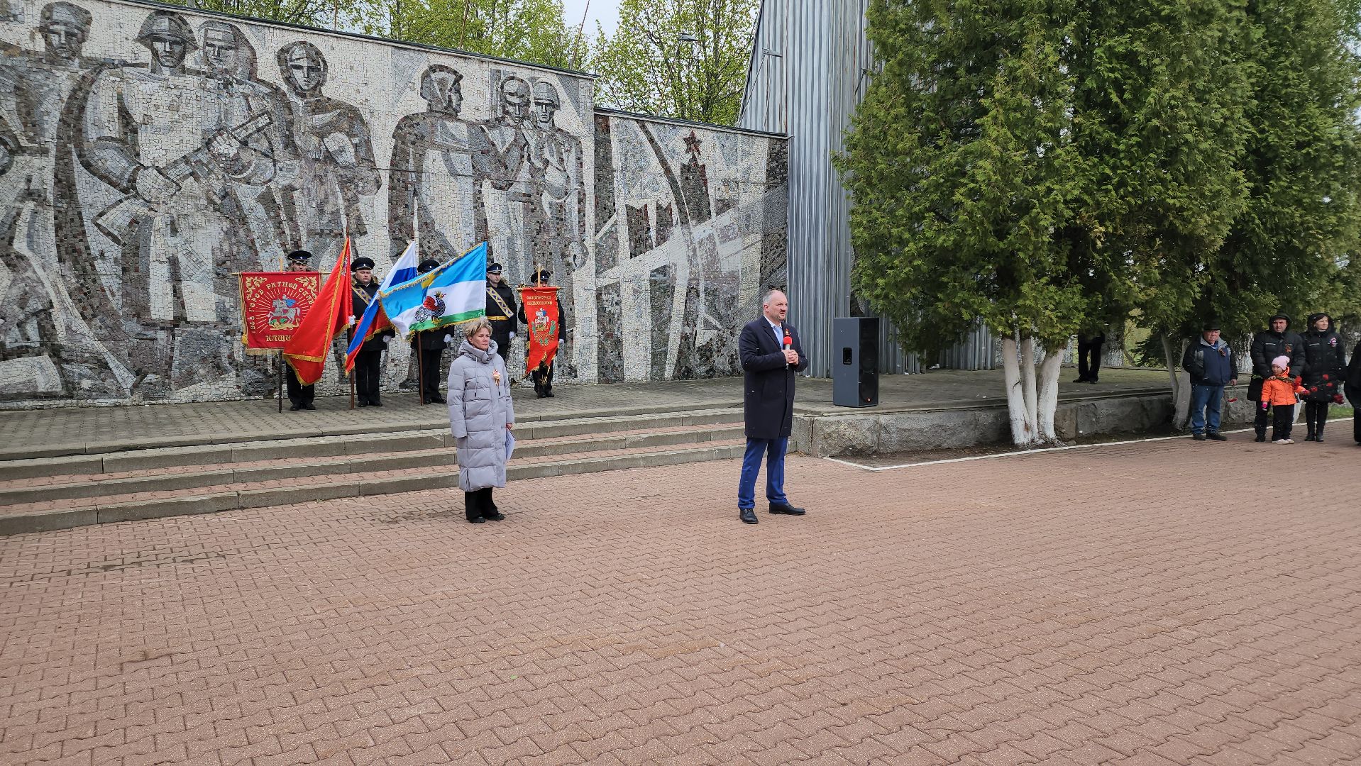 кашира, день победы, 9 мая, зендиково, стела, митинг, возложение цветов,