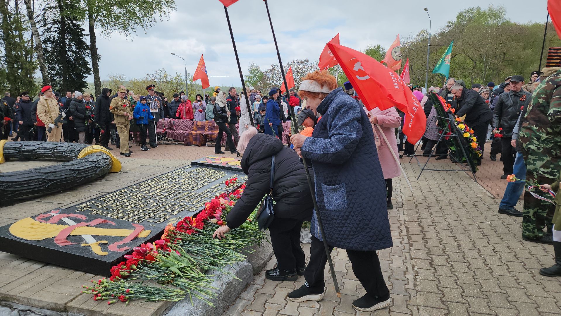 кашира, день победы, 9 мая, зендиково, стела, митинг, возложение цветов,