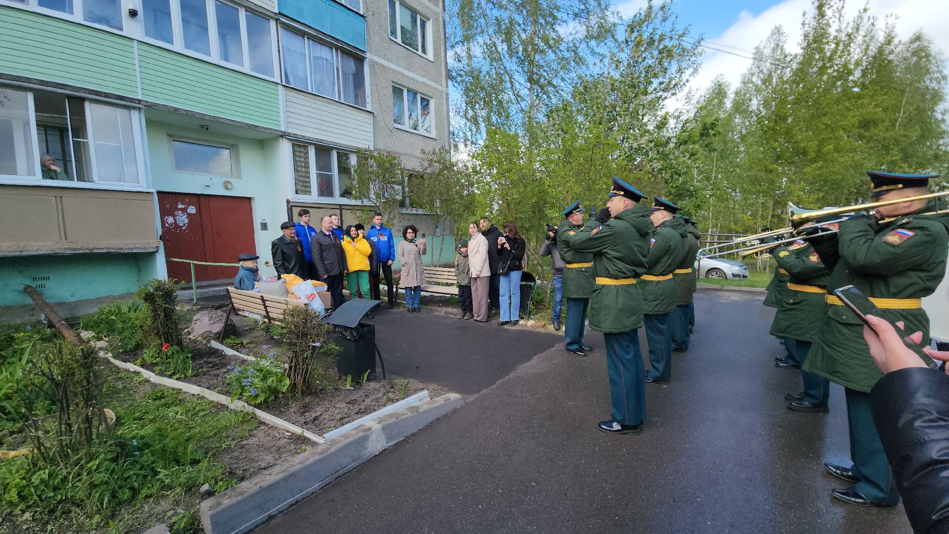 9 мая, егорьевск, ветеран, оркестр, поздравления,