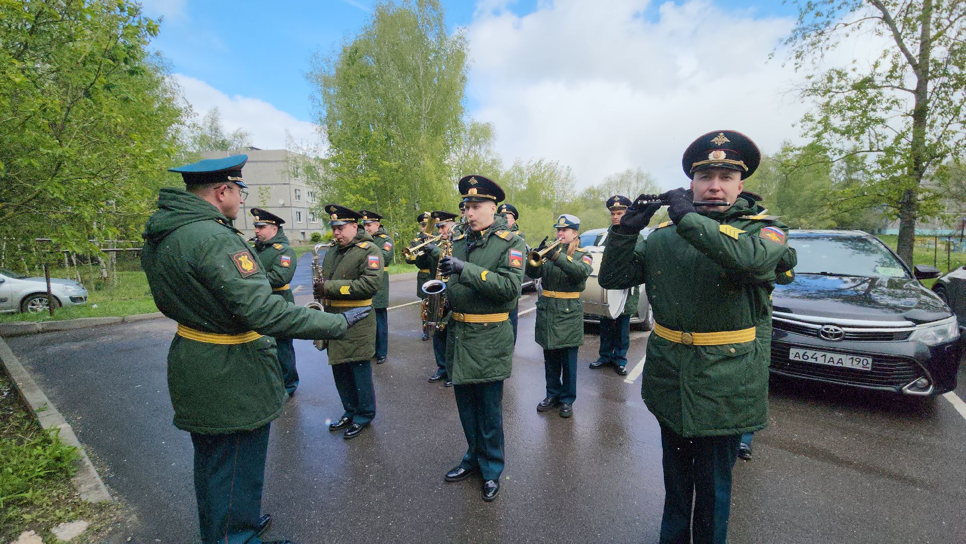 9 мая, егорьевск, ветеран, оркестр, поздравления,