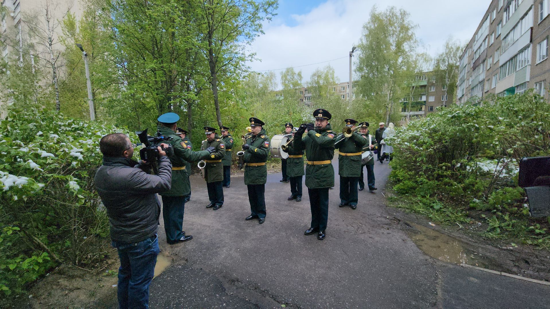 егорьевск, 9 мая, ветеран, поздравление, оркестр,