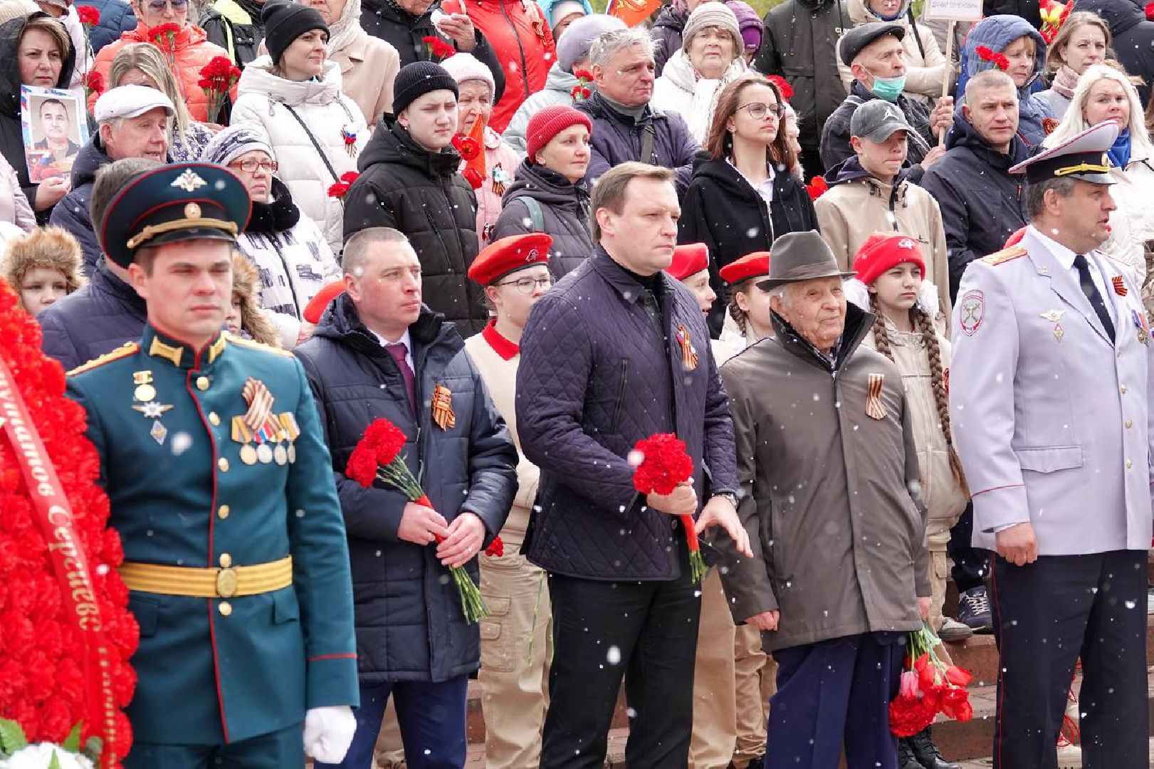 День Победы, 9 Мая, Возложение цветов, Памятный митинг, Память, Ветераны, ВОВ, Сергиев Посад,