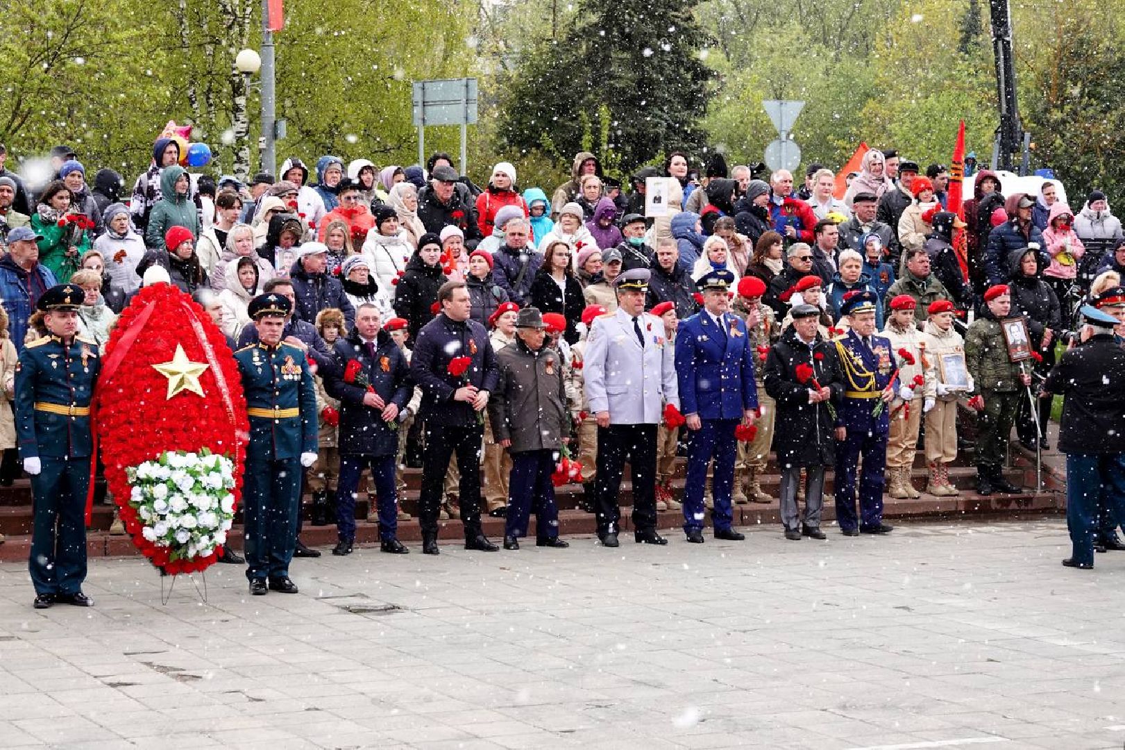 День Победы, 9 Мая, Возложение цветов, Памятный митинг, Память, Ветераны, ВОВ, Сергиев Посад,