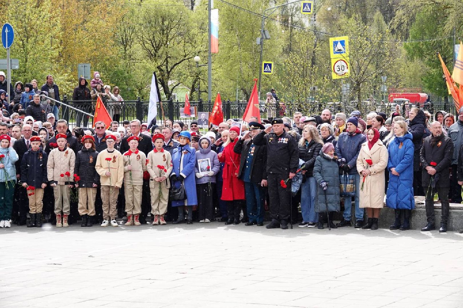 День Победы, 9 Мая, Возложение цветов, Памятный митинг, Память, Ветераны, ВОВ, Сергиев Посад,