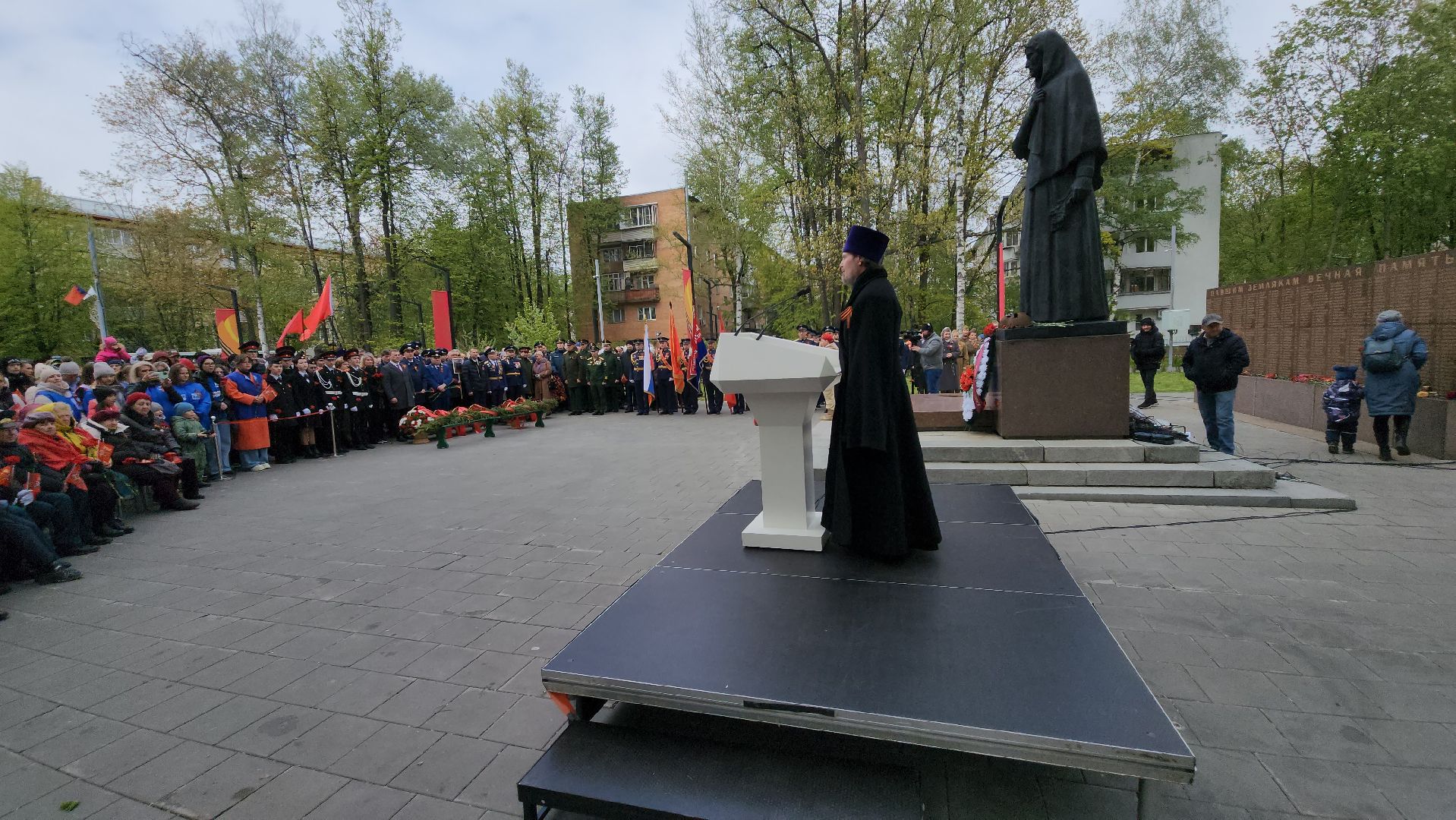 долгопрудный, день победы, 9 мая, Скорбящая мать, митинг, ветераны, владислав юдин,фронтовик, труженики тыла,