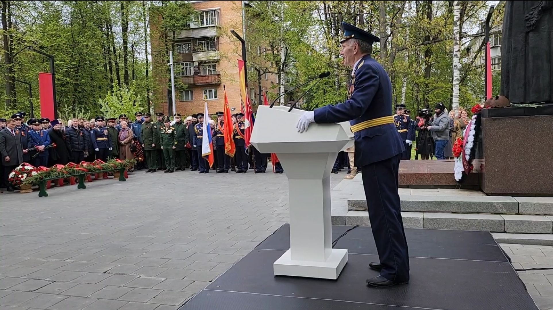 долгопрудный, день победы, 9 мая, Скорбящая мать, митинг, ветераны, владислав юдин,фронтовик, труженики тыла,