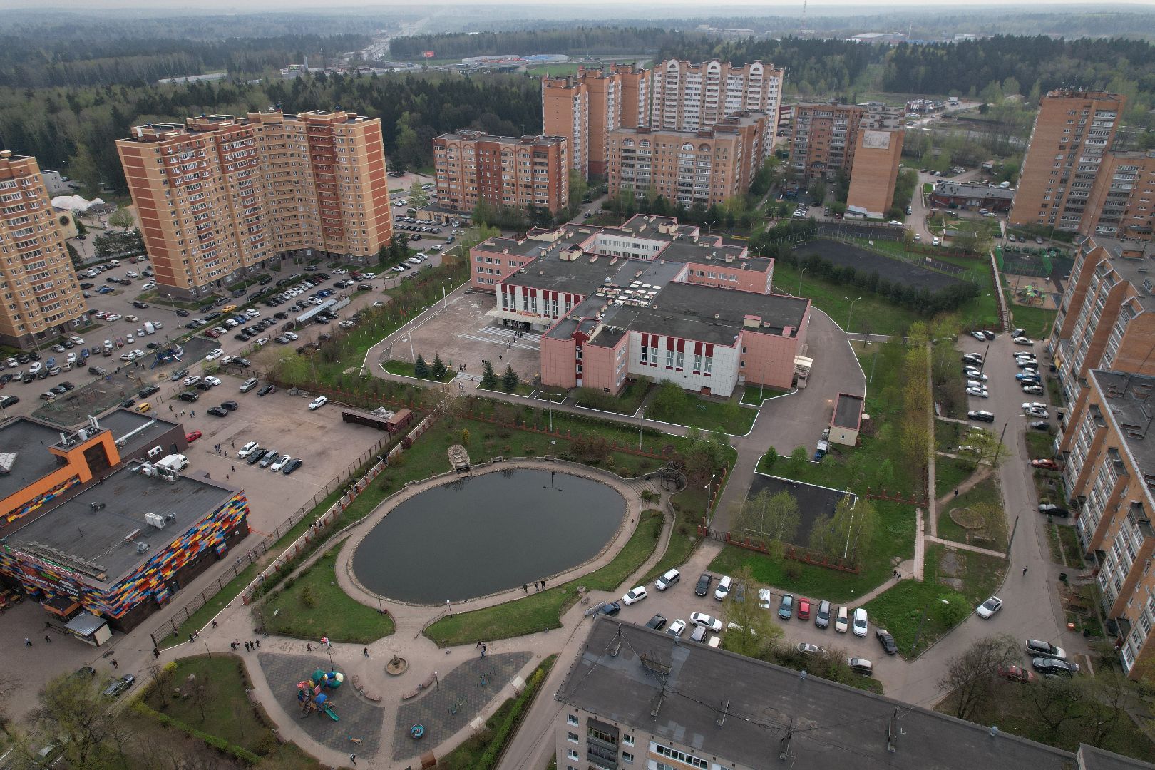видео с коптера, селятино, школьники, дети, благотворительность,