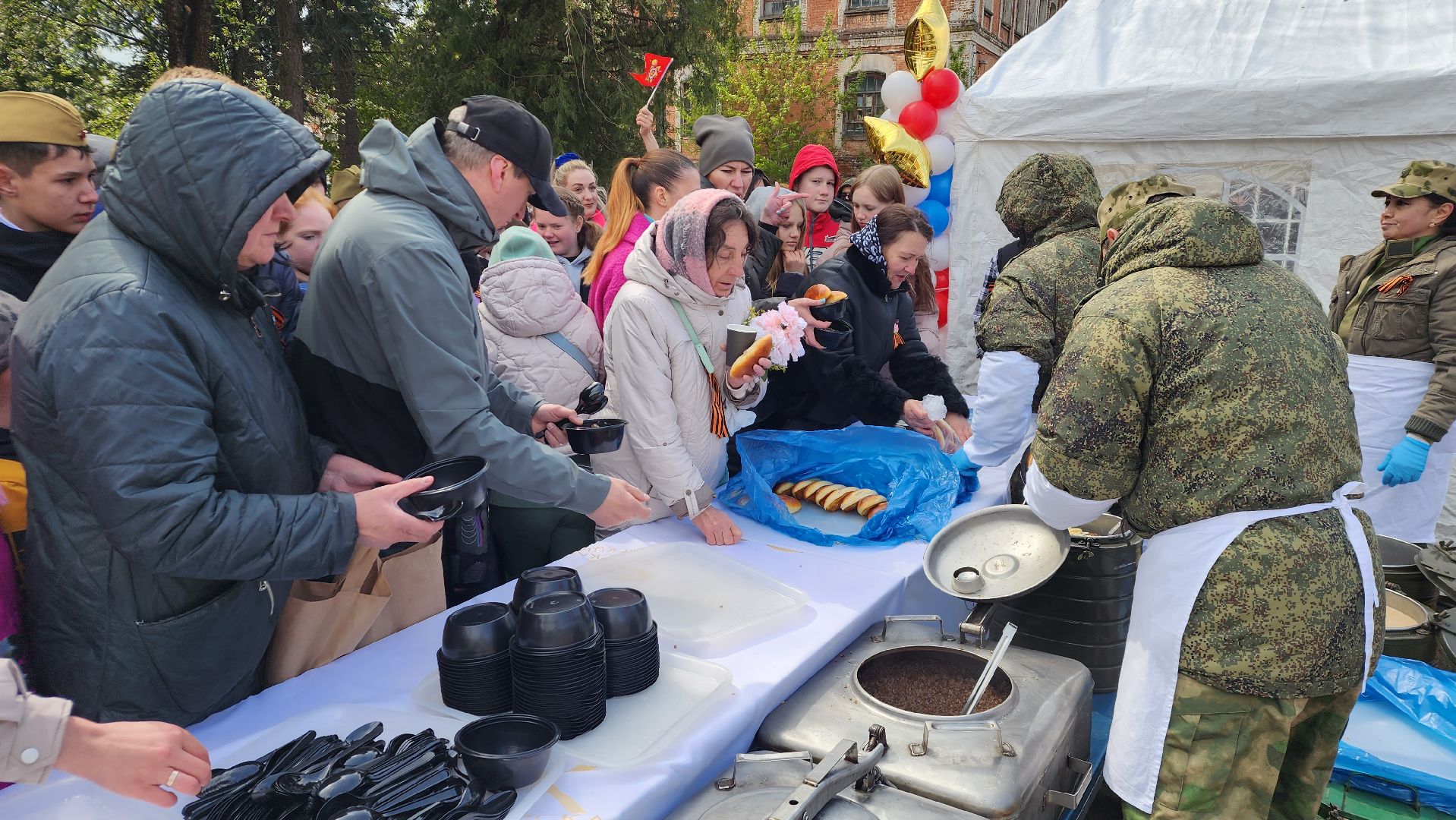 праздник, День Победы, полевая кухня, Лосино-Петровский, 9 мая,