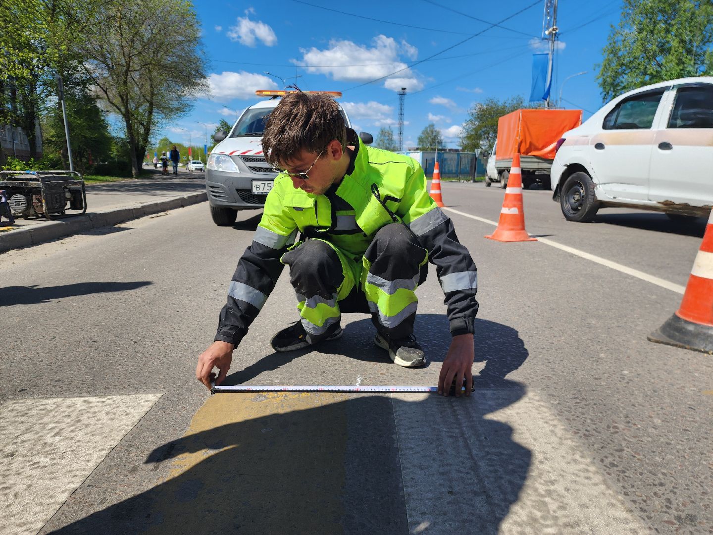 нацпроект, шатура, ремонт дорог, обновление разметки,