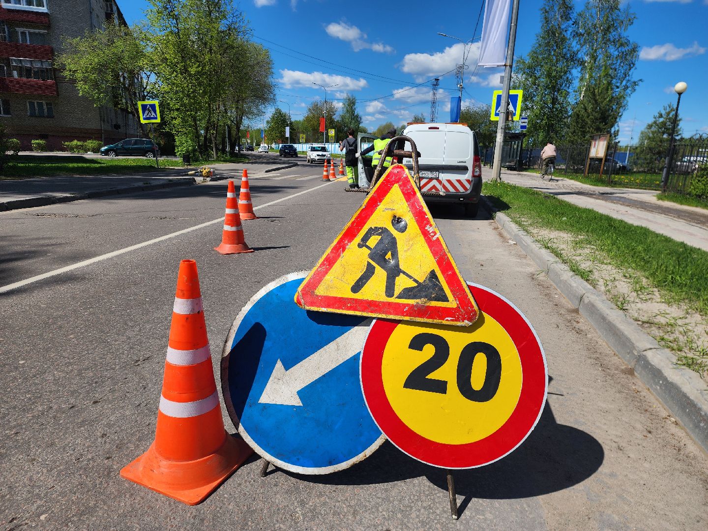 нацпроект, шатура, ремонт дорог, обновление разметки,