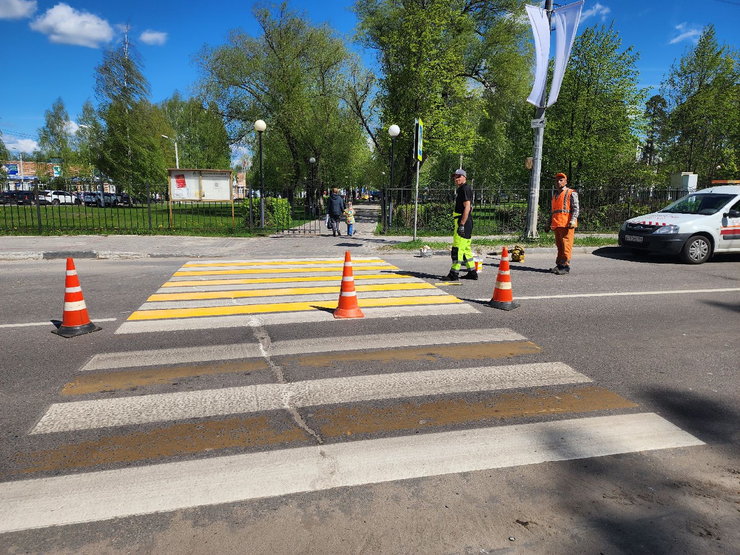 нацпроект, шатура, ремонт дорог, обновление разметки,