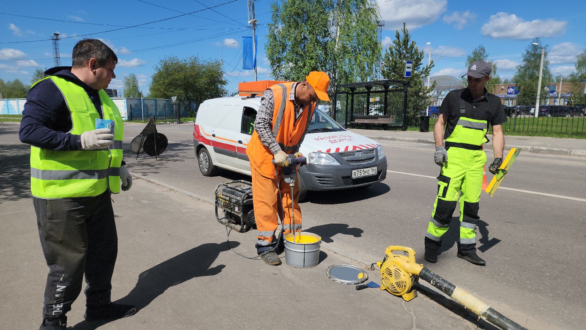 нацпроект, шатура, ремонт дорог, обновление разметки,