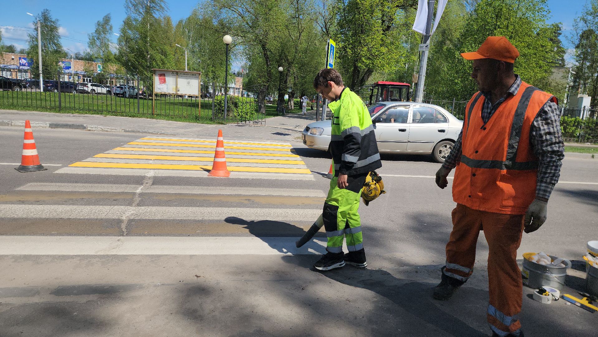 нацпроект, шатура, ремонт дорог, обновление разметки,