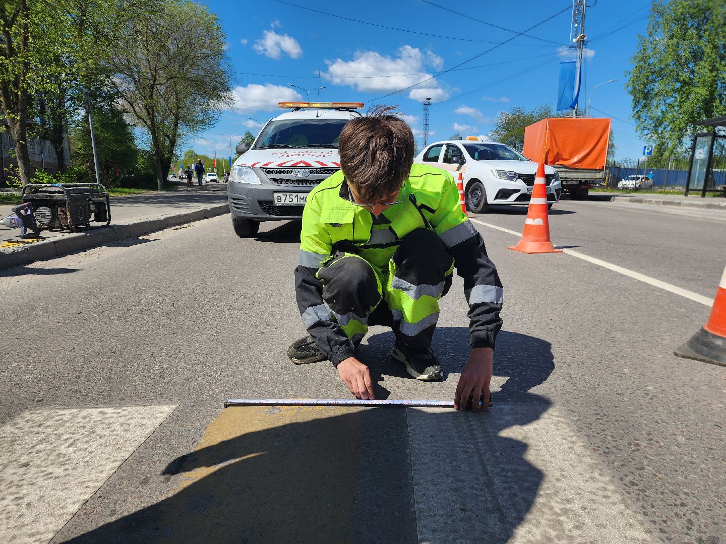 нацпроект, шатура, ремонт дорог, обновление разметки,