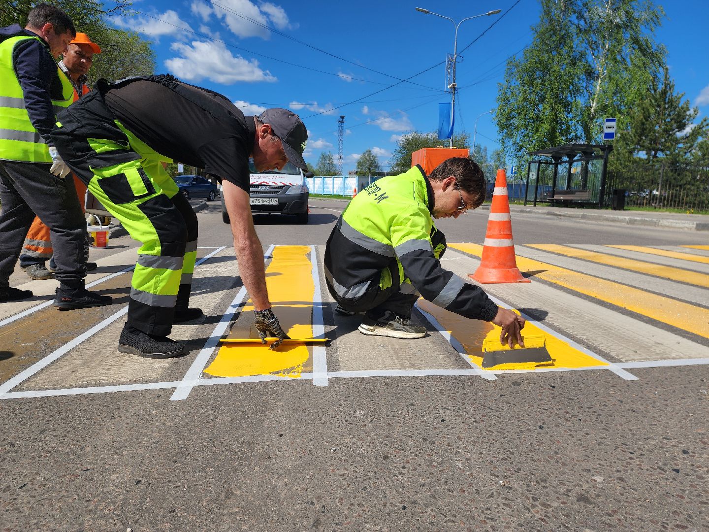 нацпроект, шатура, ремонт дорог, обновление разметки,