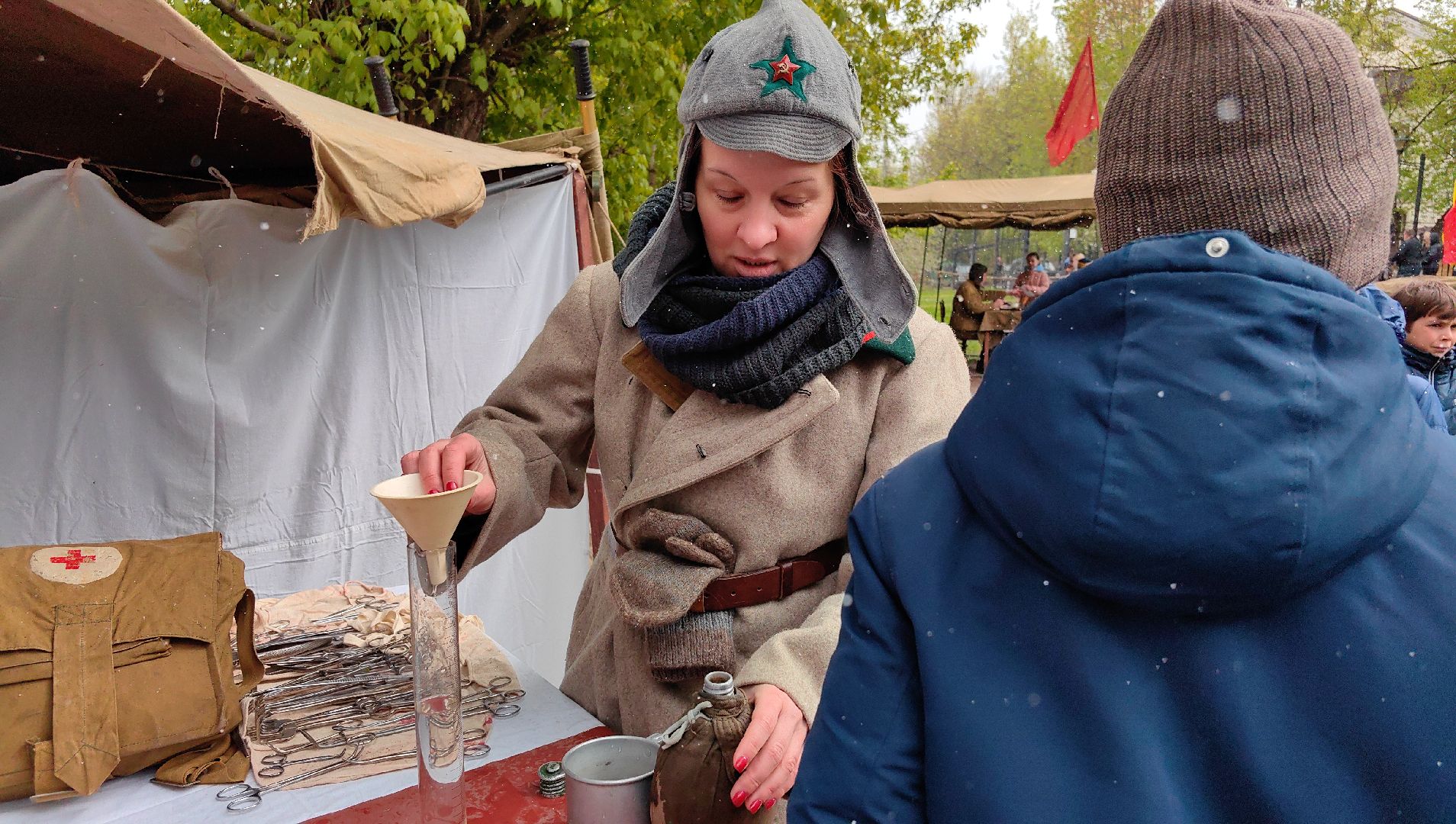 парк, день победы, оружие военных времн, полевая кухня,