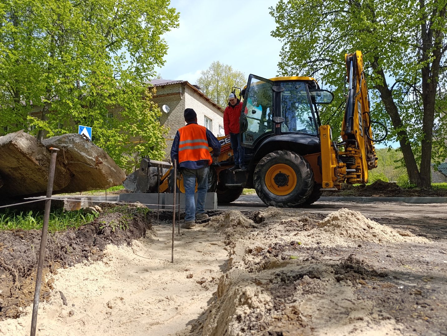 Бронницы, Ремонт дороги, Бордюрный камень, Поселок Горка,