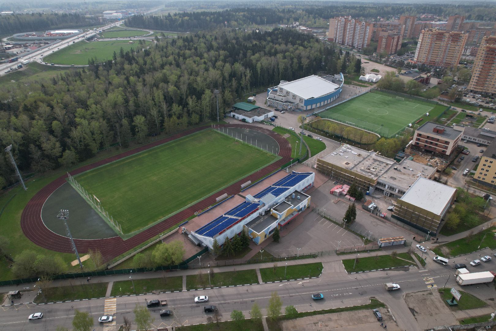 видео с коптера, стадион, спорт,