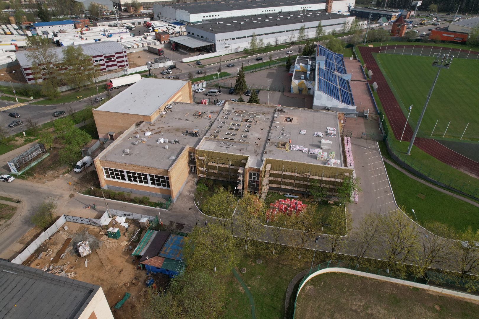 видео с коптера, стадион, спорт,