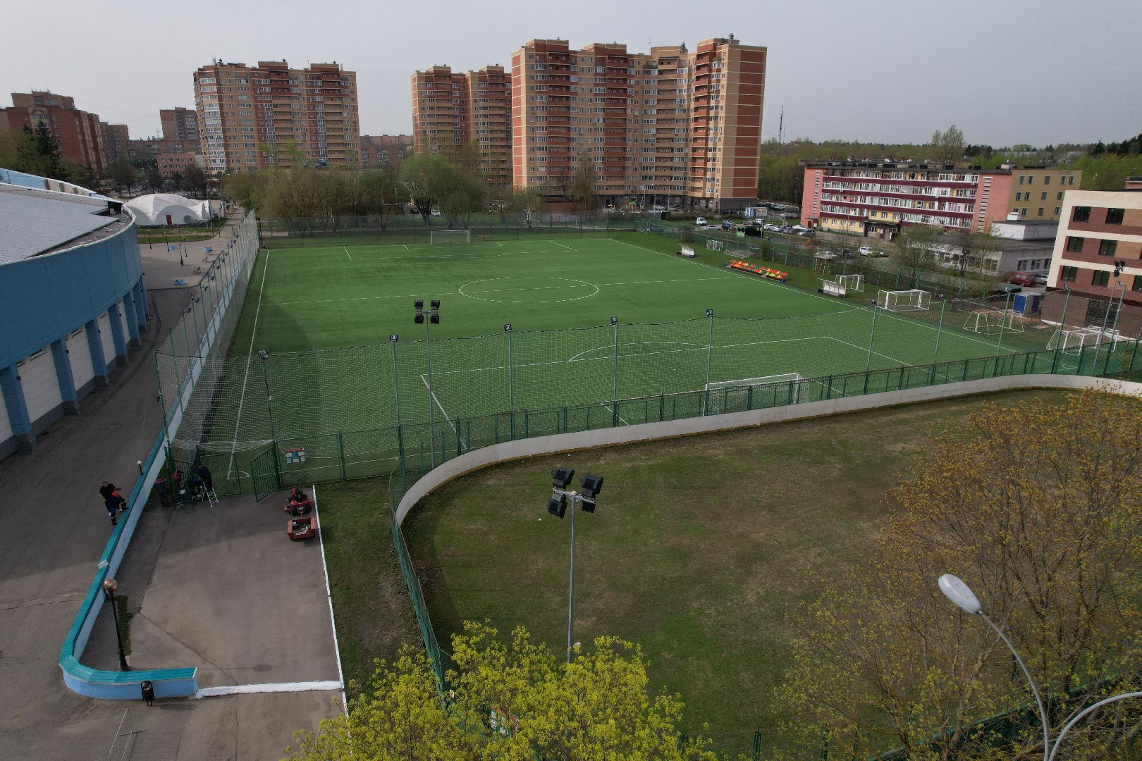 видео с коптера, стадион, спорт,