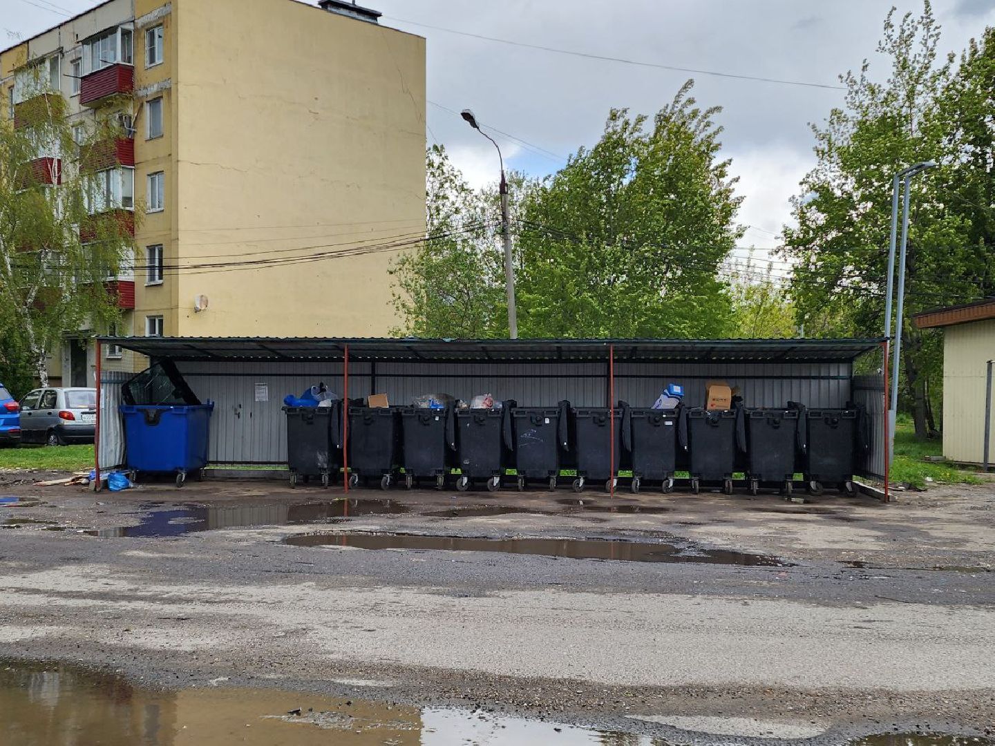 чехов, контейнерная площадка, жкх и благоустройство, мусорка, мусоровоз,