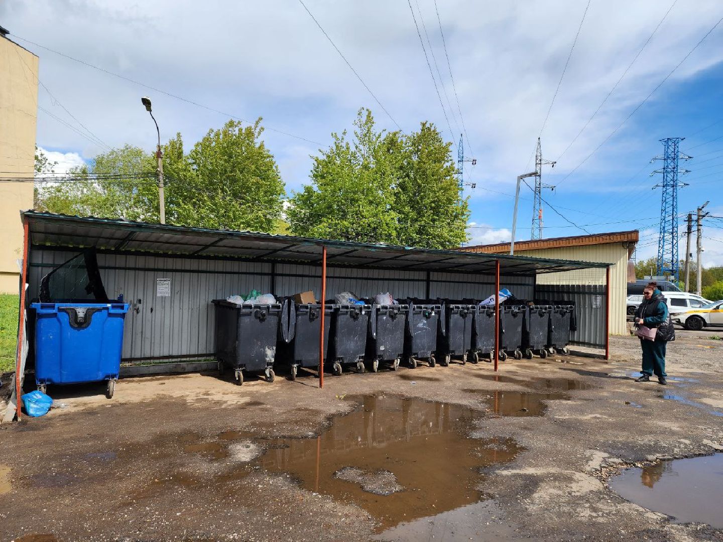 чехов, контейнерная площадка, жкх и благоустройство, мусорка, мусоровоз,