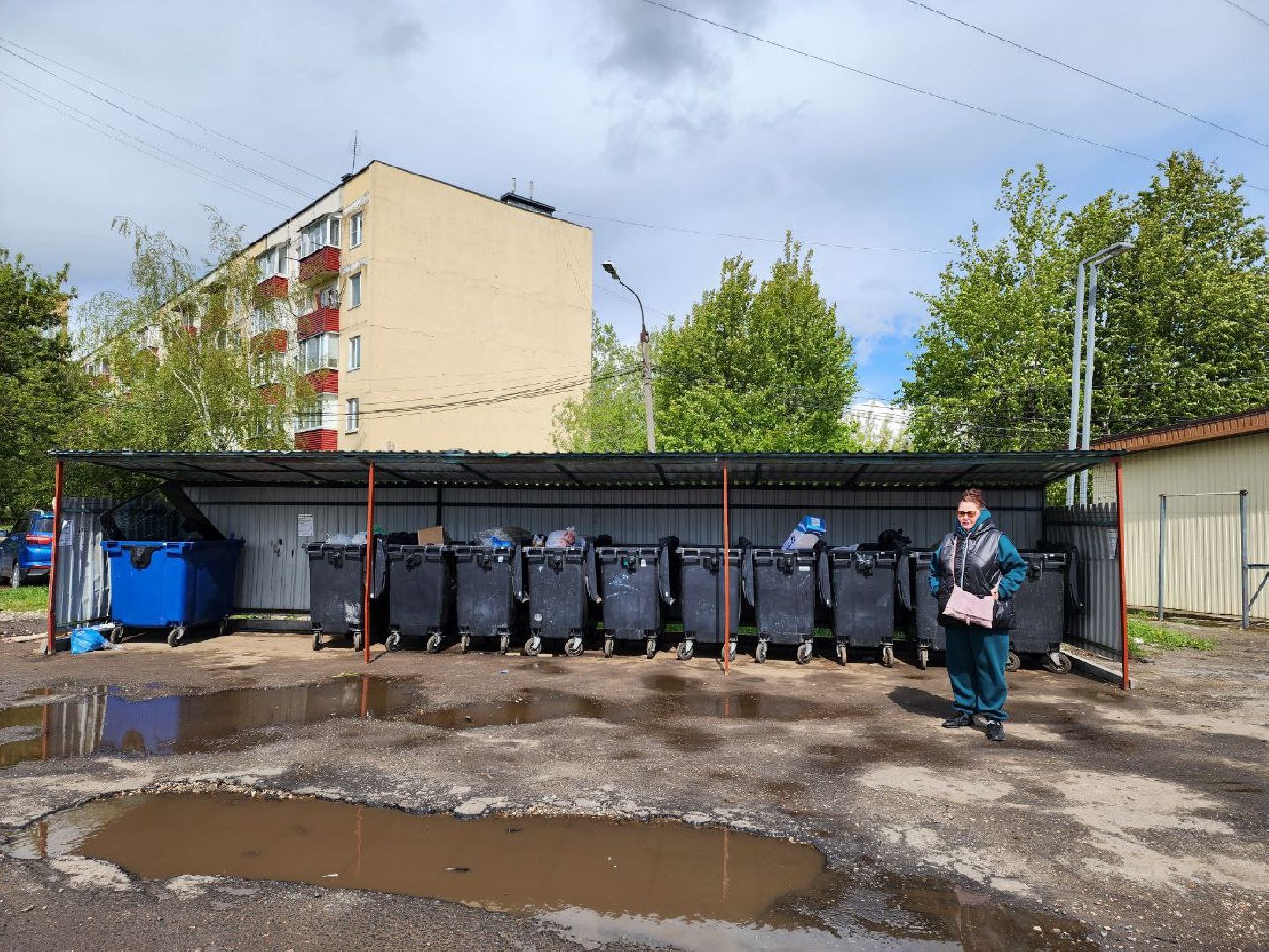 чехов, контейнерная площадка, жкх и благоустройство, мусорка, мусоровоз,