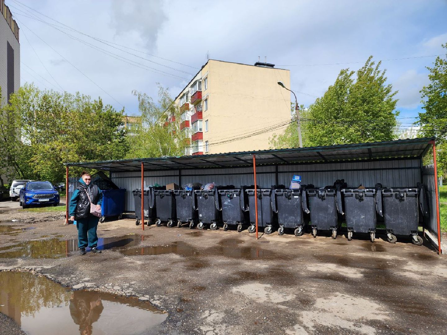 чехов, контейнерная площадка, жкх и благоустройство, мусорка, мусоровоз,
